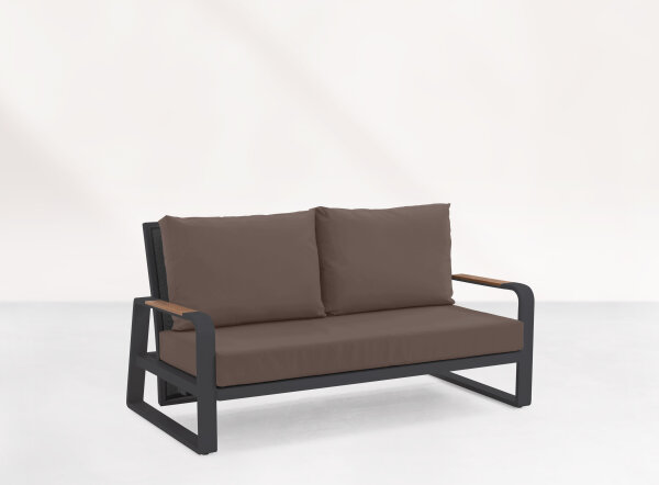 Montana Lounge verstelbaar Lava/FSC Robuust Teak 2,5 zits AW taupe