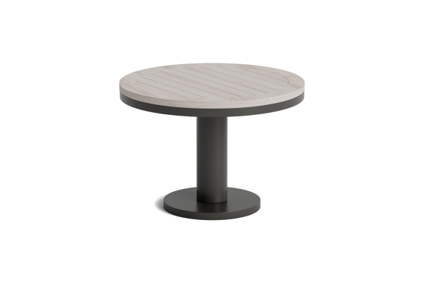 LIFE - Oslo Loungetisch lava 60 rund Concept grau teak