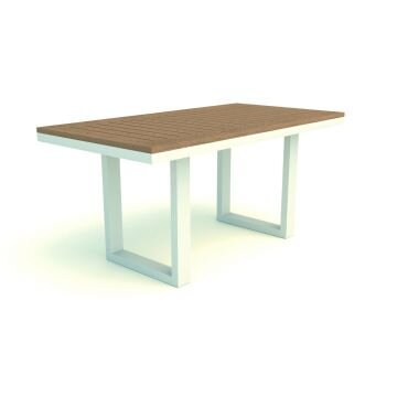 LIFE - Timber lounge weiß Loungetisch hoch 150x90 robust Teak