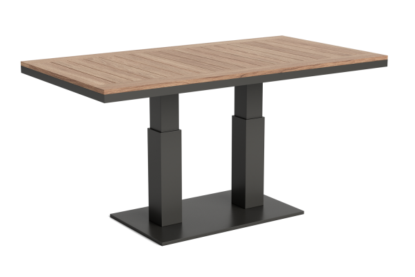 LIFE - Zeb Loungetisch höhenverstellbar lava 140x75 robust Teak