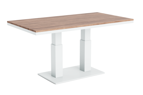 LIFE - Zeb Loungetisch höhenverstellbar weiß 140x75 mixx robust Teak