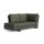LIFE - Edge lounge lava chaise longue rechts KD All Weather moosgrün