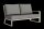 LIFE - Montana lounge beige/FSC robust Teak 2-Sitz Bank links Soltex nebelgrau