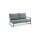 LIFE - Montana lounge beige/FSC robust Teak 2-Sitz Bank links Comforma steel
