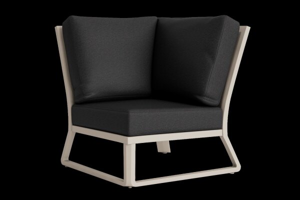 LIFE - Montana lounge beige Ecke Soltex graphit