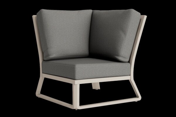 LIFE - Montana lounge beige Ecke Soltex nebelgrau