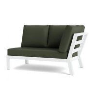 LIFE - Timber lounge weiß 2-Sitz Bank links hohe...
