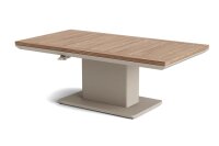 LIFE - Luka Loungetisch höhenverstellbar 140x75 beige robust Teak