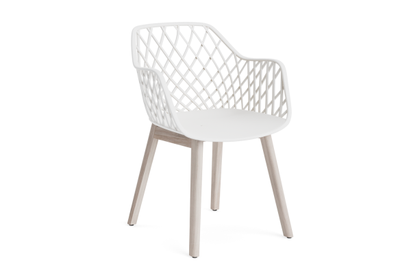 Life Denver Schalenstuhl grey Teak - Utah weiß