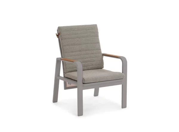 LIFE - Montana Gartenstuhl verstellbar niedrig beige/FSC robust Teak Soltex beige