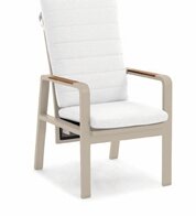 LIFE - Montana Gartenstuhl verstellbar hoch beige/FSC robust Teak All Weather weiß
