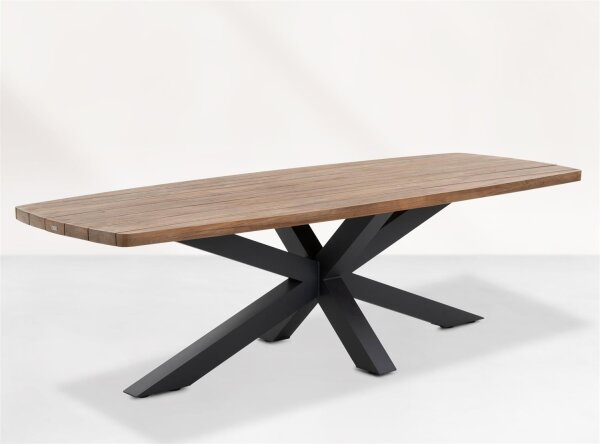 LIFE - Texas Essisch lava Kreuz groß 260x100 Texas robust Teak oval