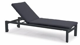LIFE - Delta Sonnenliege lava/carbon stapelbar All Weather carbon