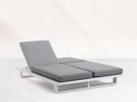 Life Fitz Roy Sonnenliege weiß 2-Personen All Weather mausgrau