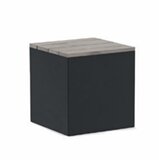 LIFE - Gili Pflanzkübel lava - 33x33x30cm - FSC grau teak