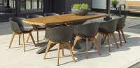 Life Sitzgruppe CLUB Robust Teak Lava inkl. 8 Stühlen