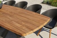 Life Sitzgruppe CLUB Robust Teak Lava inkl. 8 Stühlen