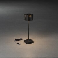 Konstsmide Nice LED USB-Tischleuchte schwarz, Farbtemperatur, dimmba