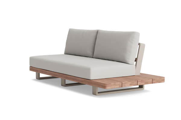 Life Fitz Roy Lounge beige/robust Teak Bank links Soltex dune