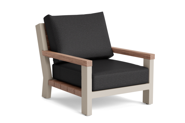 Life Legend Lounge beige/robust Teak Stuhl Soltex graphit