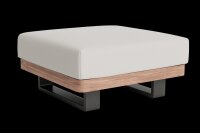 LIFE - Fitz Roy lounge lava/robust Teak Fußhocker...