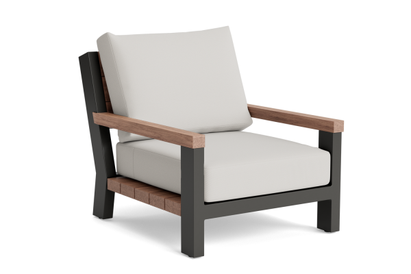 LIFE - Legend lounge lava/robust Teak Sessel Soltex dune