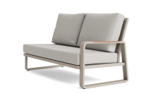 LIFE - Montana lounge beige/FSC robust Teak 2-Sitz Bank...