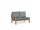 LIFE - Timber lounge nature teak 2-Sitz Bank rechts All Weather khaki