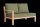 LIFE - Timber lounge nature teak 2-Sitz Bank rechts Soltex olivgrün
