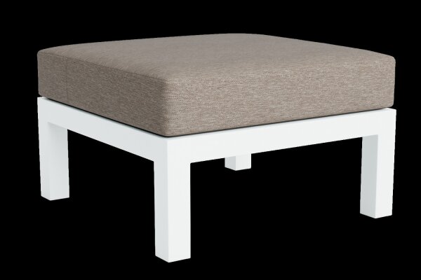 LIFE - Timber lounge nature teak Fußhocker Soltex beige