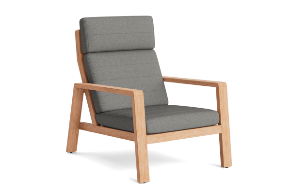 Life Laguna Lounge nature Teak Stuhl Soltex nebelgrau
