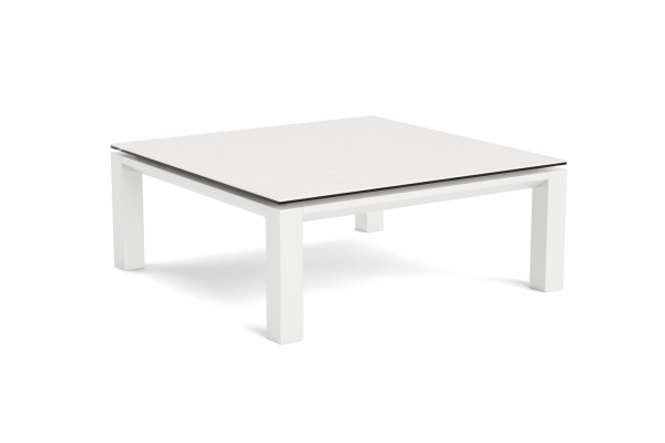 LIFE - Concept Loungetisch weiß 90x90 Keramik oyster