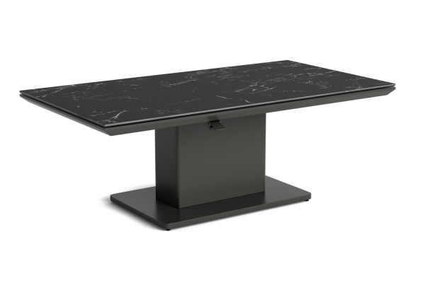 LIFE - Luka Loungetisch höhenverstellbar 140x75 lava Keramik nero
