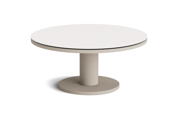 LIFE - Oslo Loungetisch beige 90 rund Keramik oyster