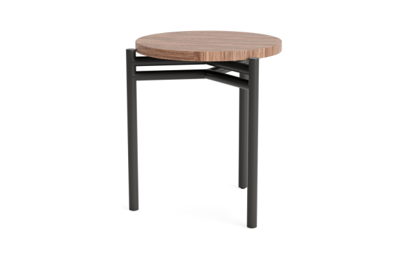 Life Pico Loungetisch  lava Rahmen 45cm rund x 50cm Mixx robust Teak