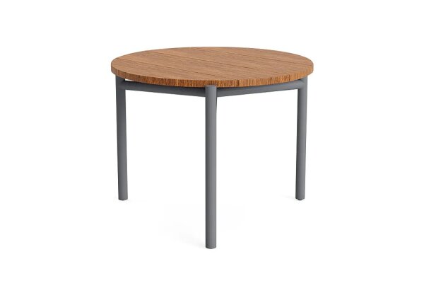 Life Pico Loungetisch  lava Rahmen 60cm rund x 45cm Mixx robust Teak