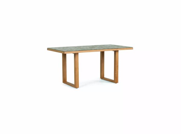 LIFE - Timber lounge nature teak Loungetisch hoch 140x75 Keramik sandstein