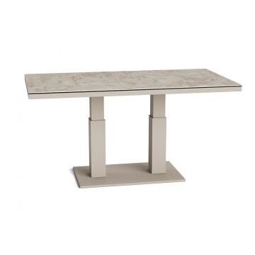 LIFE - Zeb Loungetisch höhenverstellbar beige 140x75 Keramik sandstein
