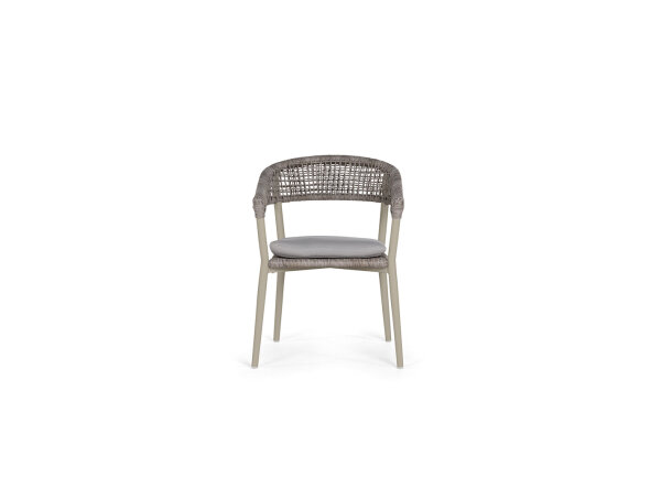 LIFE - Axo Gartenstuhl beige/twist-Geflecht beige Soltex dune