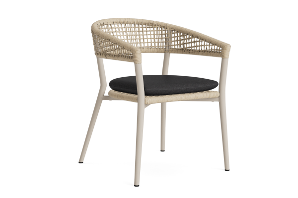LIFE - Axo Gartenstuhl beige/twist-Geflecht beige Soltex graphit