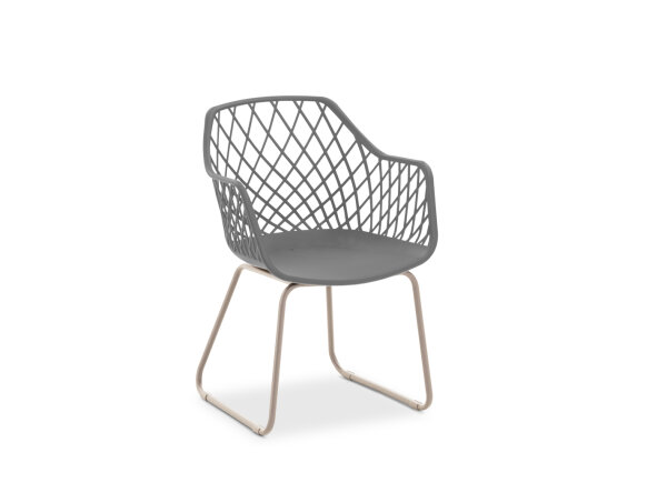 LIFE - Dakota Gartenstuhl beige/Utah mist grau