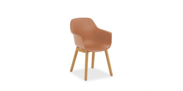 LIFE - Denver Gartenstuhl Nature Teak/Denver Coral