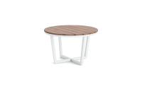 LIFE - Concept Essisch weiß 120 rund Mixx robust Teak