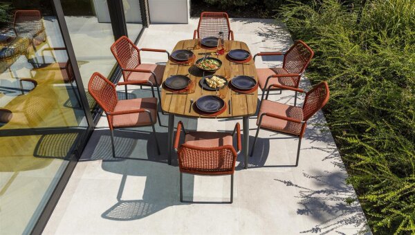 LIFE - Tondo Essisch lava 170x105 robust Teak