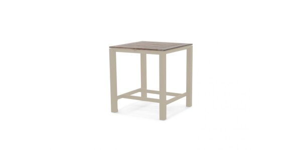 LIFE - Concept Bartisch beige 90x90 grau teak