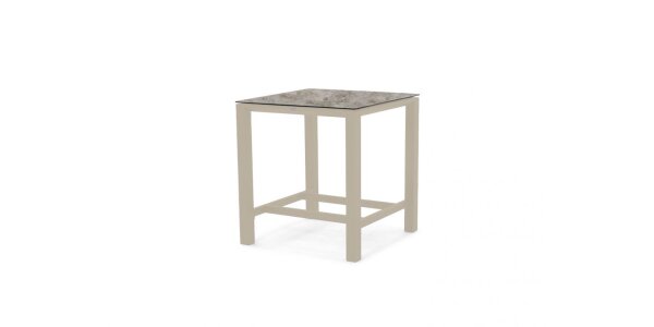 LIFE - Concept Bartisch beige 90x90 Keramik sandstein