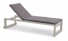 LIFE - Delta Sonnenliege beige/khaki hoch Comforma steel