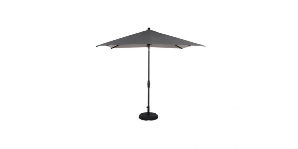LIFE - Stock-SonnenschirmHavana 250x250 lava/Comforma mistgrau mit Havana Schirmständer und Schutzhülle