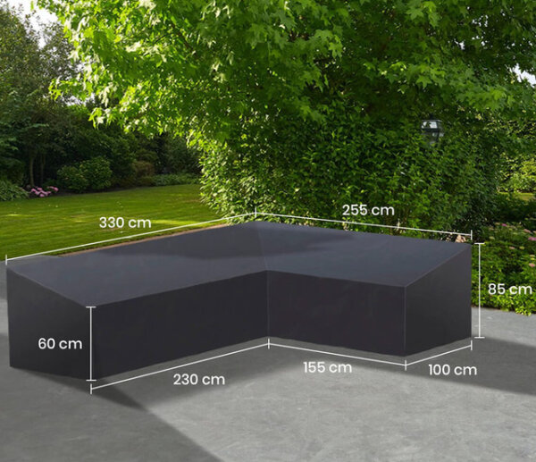 LIFE - Schutzhülle 10 lounge L-Form rechts 330x255x85/60
