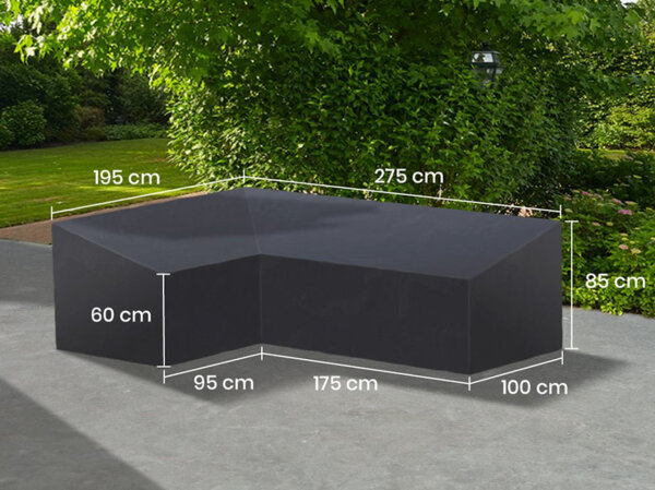 LIFE - Schutzhülle 14 lounge L-Form rechts 195x275x85/60